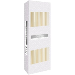 Ivory Taper Candles Elegant Dripless Long Lasting for Home Events