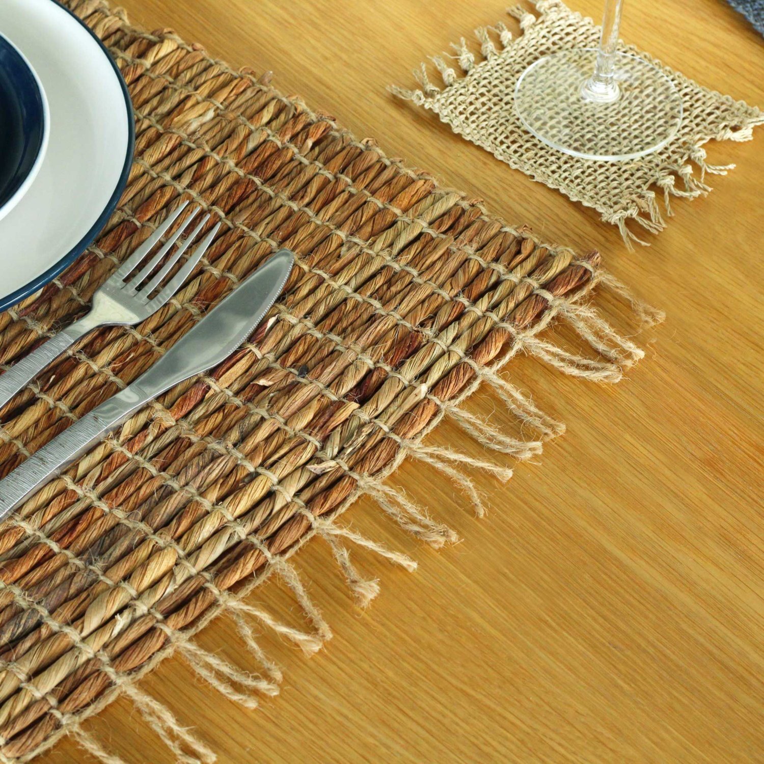 Image of Water Hyacinth Natural Placemat Handcrafted Robusta&hellip;
