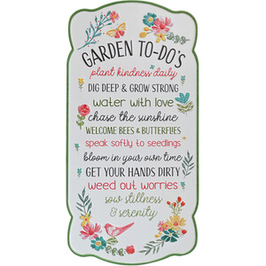 Garden To Dos Metal Plaque