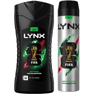Lynx Africa Shower Gel 500ml & 72H Antiperspirant Body Spray 250ml Bundle