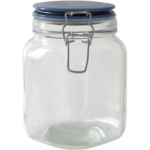 Luca Glass Storage Jar 1050 ml  (3 Assorted Colours)