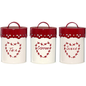 Anglaise Tea Coffee and Sugar Canister Set