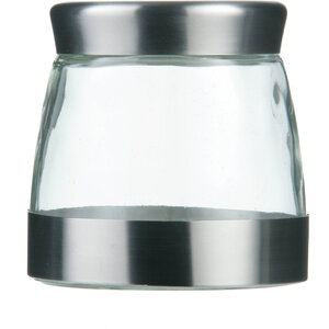 Luca Small Steel and Glass Storage Jar 850 ml