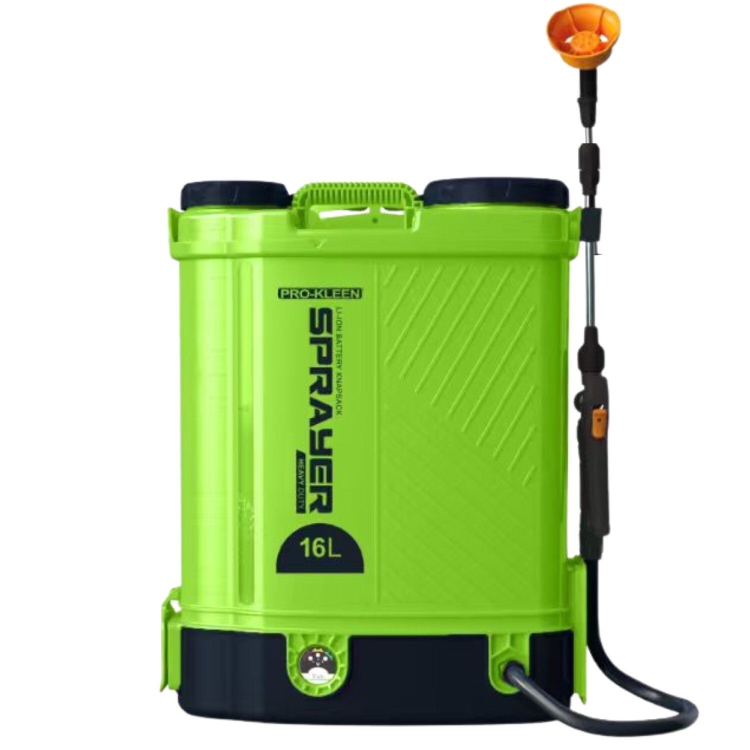Large Cordless Knapsack Sprayer with Nozzles and Telescopic Wand.