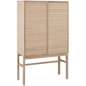 Nakskov Panelled Cabinet Satin Finish 2 Doors 4 Adjustable Shelves