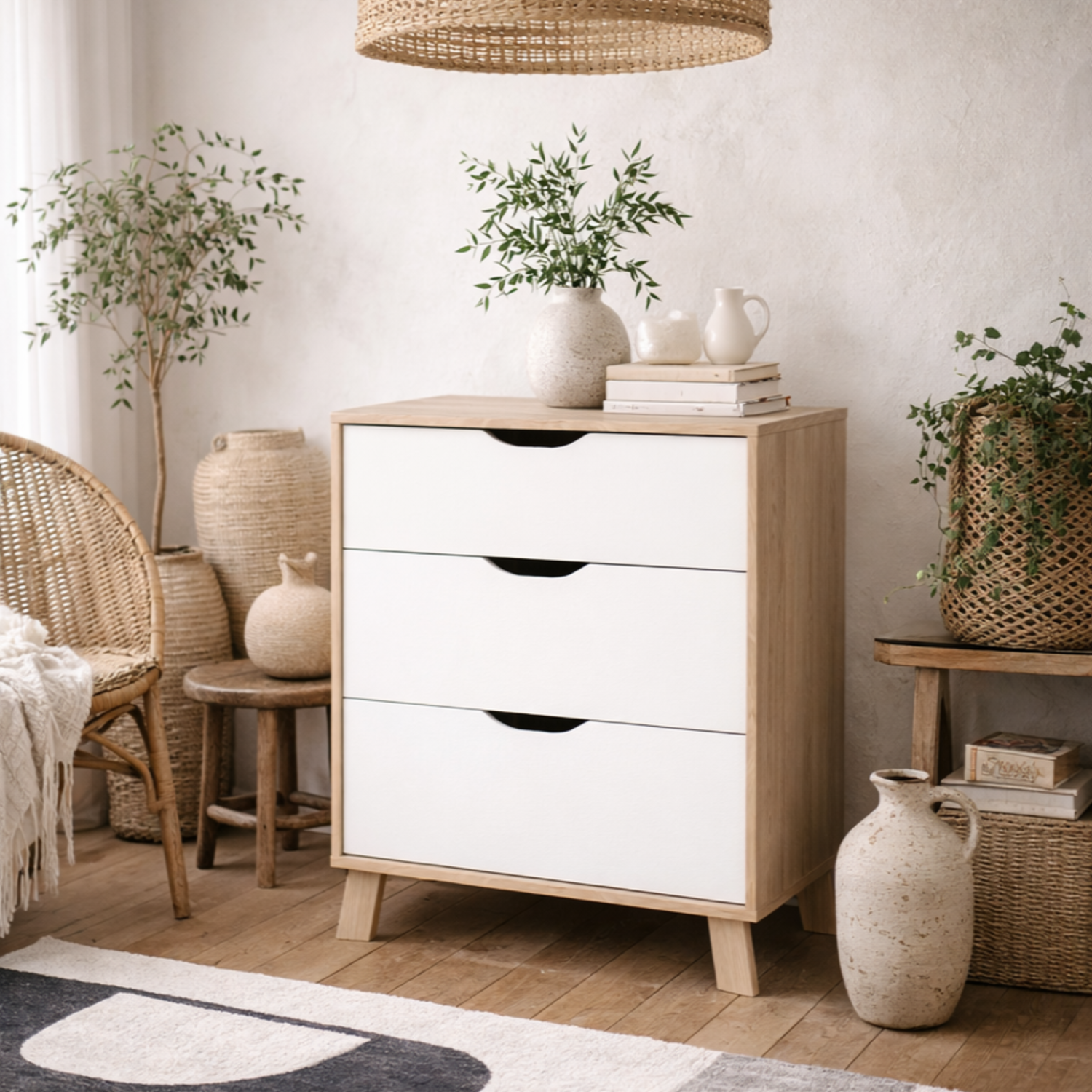 Wyld Haus Lira Jackson 3 Drawer Chest In Hickory And - Natural