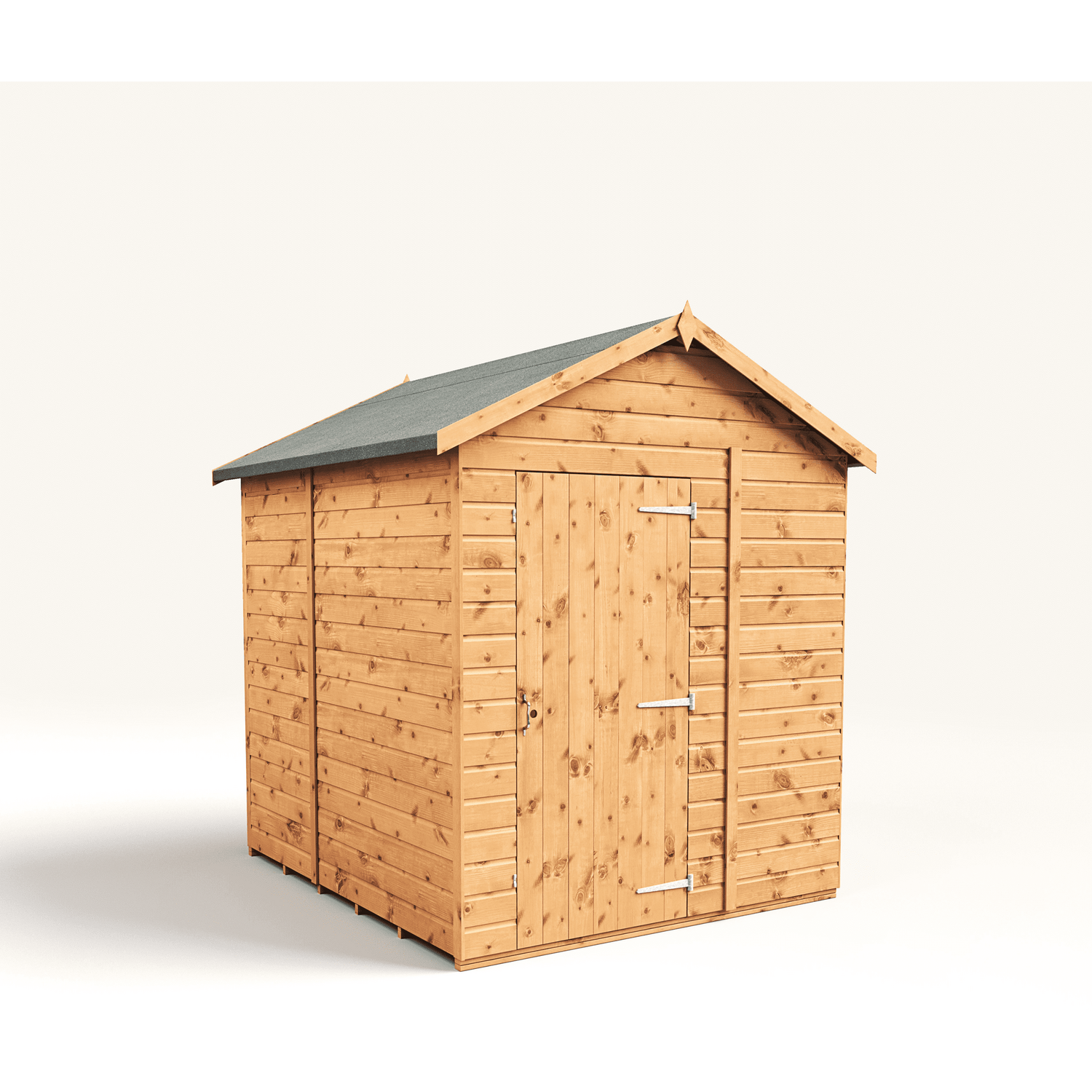 Empire 6x6 Modular Apex Garden Shed with a Single Door - Brown