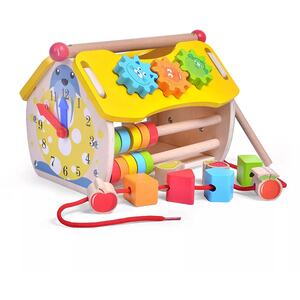Wooden Interactive Musical House Shape Sorter - Multicoloured