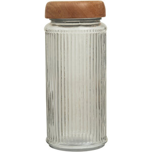 Garner Glass Storage Jar with Mango Wood Lid 2000ml