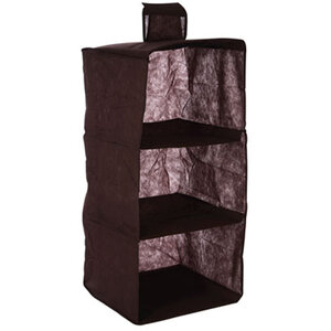 3 Sections Brown Hanging Garment Organiser