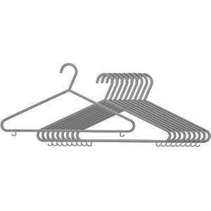 Set Of Ten Grey Plastic Hangers