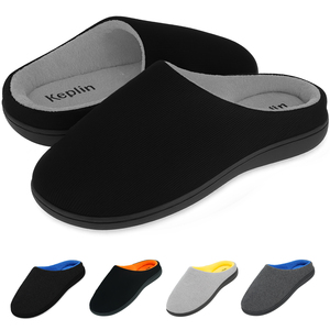 Keplin Memory Foam Slippers Comfortable Indoor House Shoes, Anti-Slip Sole