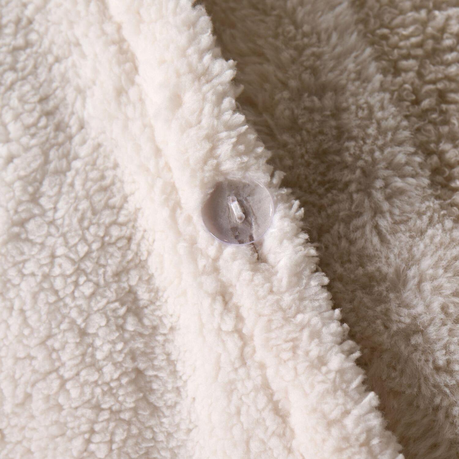 OHS Tufted Boucle Stripe Duvet Cover with Pillowcase Bedding Set in Natural | Size: Single