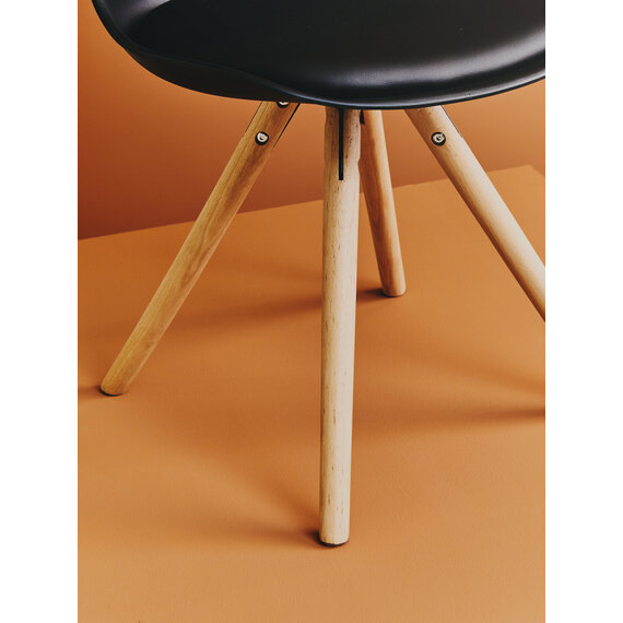 Stockholm Black Padded Seat Dining Chair