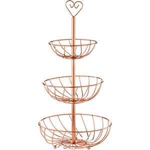 Vertex Round Black Nickel Finish Fruit Basket