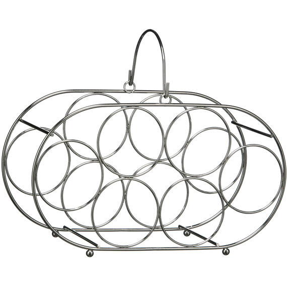 Mako Chrome 6 Bottle Oval Wine Rack