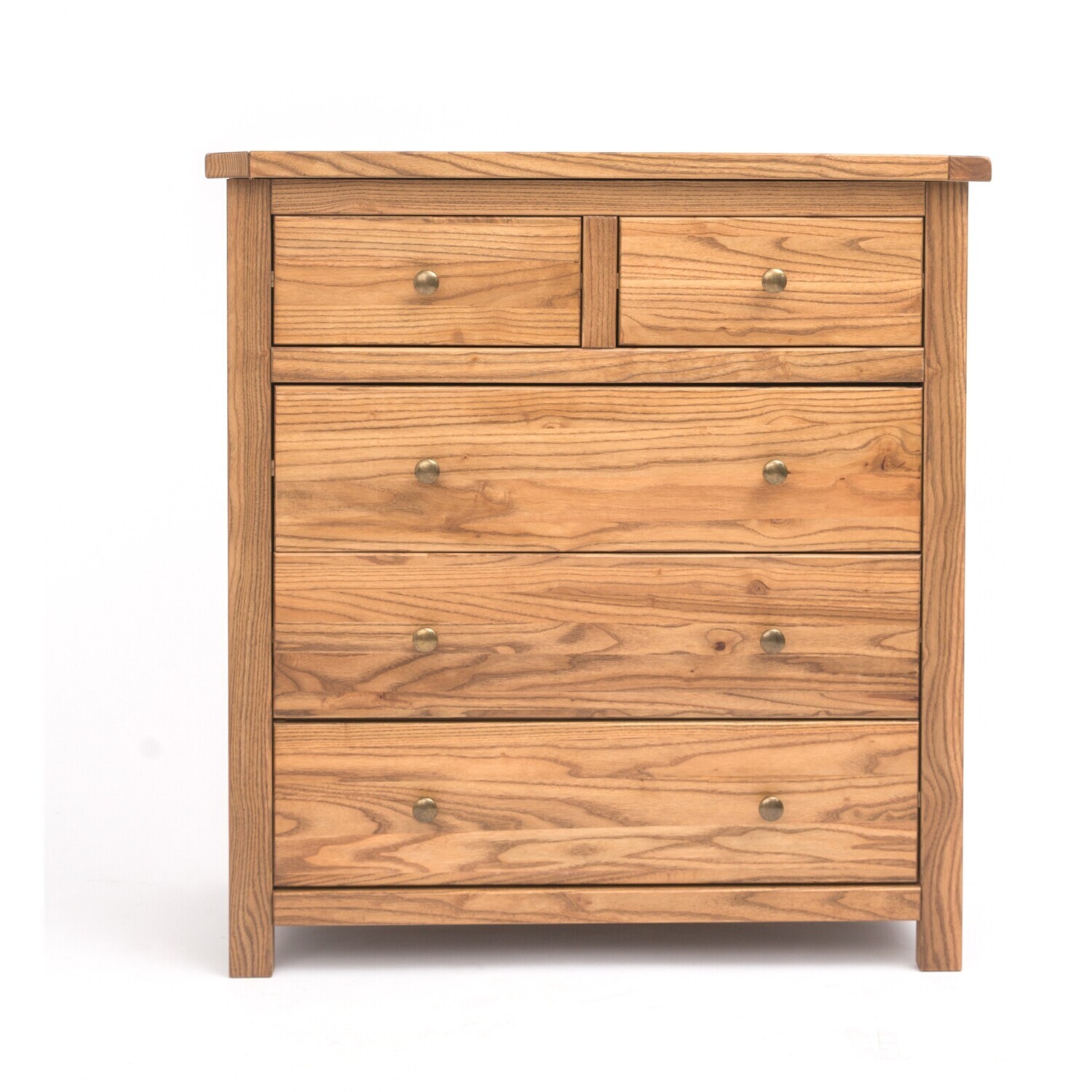 Cabinet Bits Trivento 23 Drawer Chest Of Drawers - Light Brown / Brass