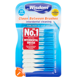 Pack of 20 Wisdom Clean Between Interdental Fine Brushes