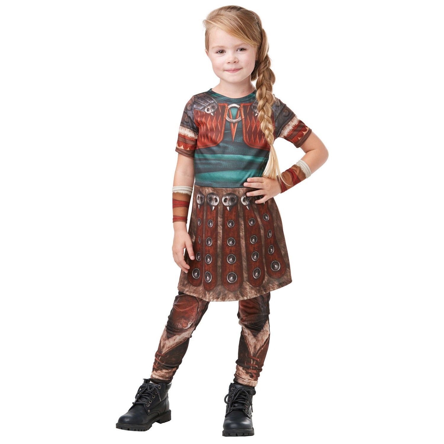 How To Train Your Dragon Girls Astrid Costume - Brown/Blue / 3-4 Years
