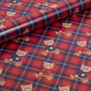 Tartan Teddy Bear Gift Wrap