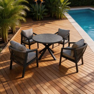 Aluminum Garden Table and Chair Set