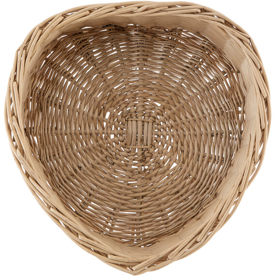 Grey Heart Shape Willow Basket
