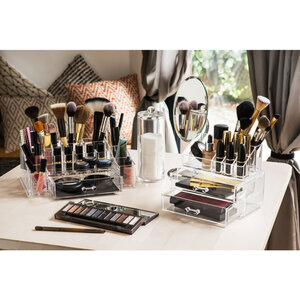 Beauty Cotton Pad Clear Cosmetics Organiser