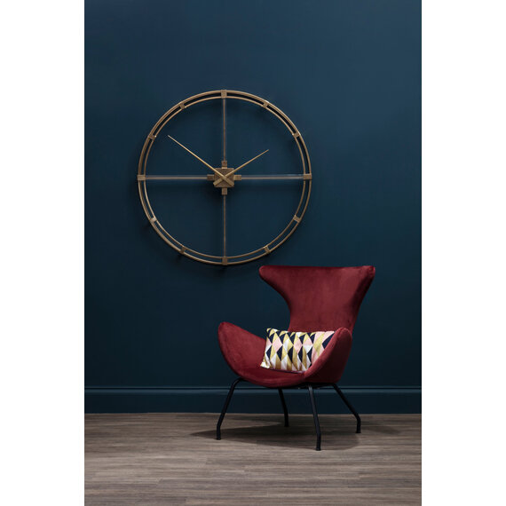 Beauly 110cm Dia Gold Finish Metal Wall Clock