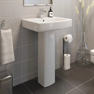 Bordeaux Bathroom Suite with Freestanding Bath & Vanity Unit - 1500mm