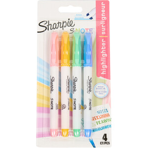 Pack of 4 Sharpie S-Note Pastel Highlighters