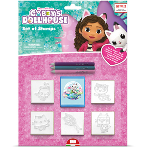 Gabbys Dollhouse Blister Pack 5 Stamps  Kids Craft & Stationery Set