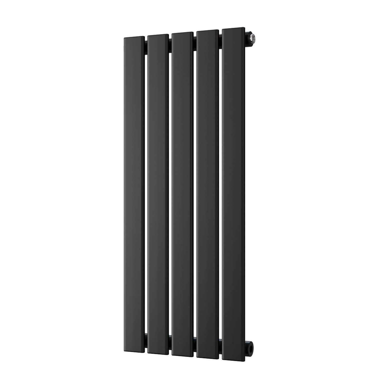Uk Radiators Typhoon - Black Vertical Radiator Single Panel - Black / 340Mm / 800Mm