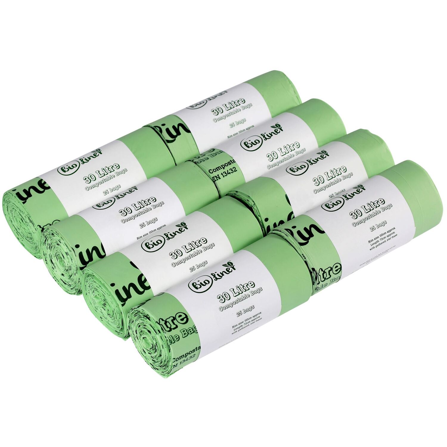 B&Q - 30L Compostable Kerbside Caddy Liners (Large Roll)8 Rolls - Image 2