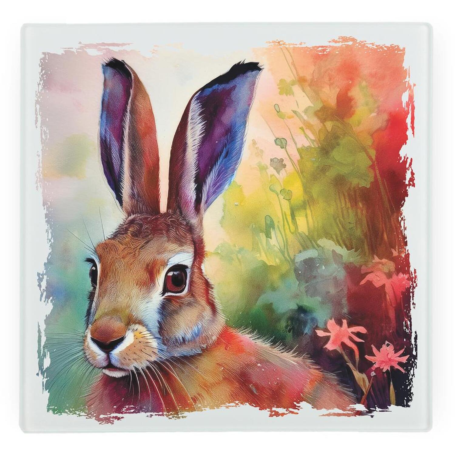 Image of Colourful Hare Glass Hot Pot Stand&hellip;