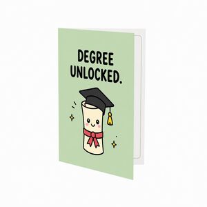Degree Unlocked Graduation Congratulations Card