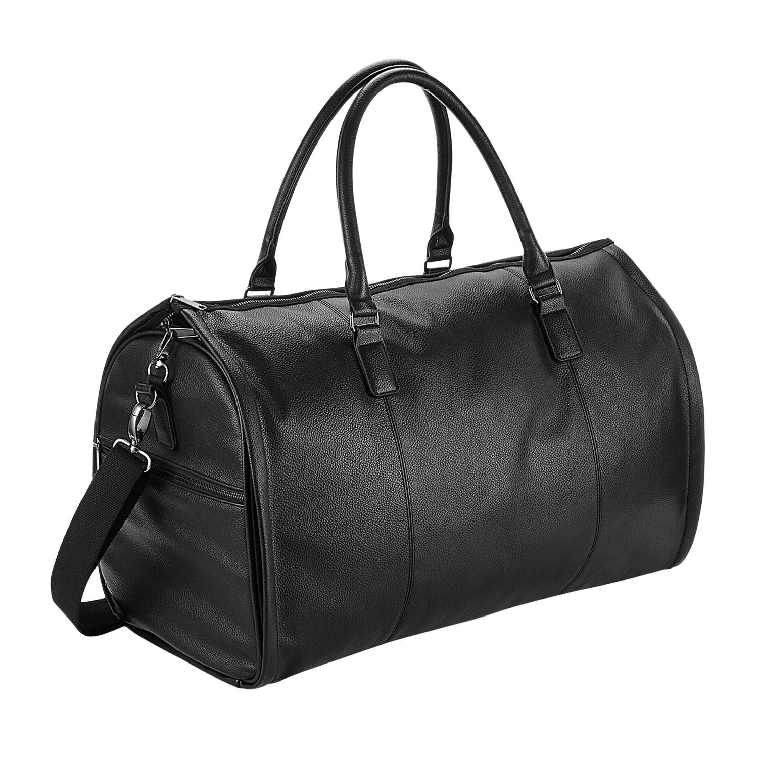 Quadra Leather Cabin Bag - Black