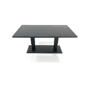 Fimous 6 Seater Aluminium Outdoor Garden Furniture Set with Adjustable Rising Table, Dark Grey.