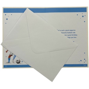A Man In Light Blue and White Soccer Uniform Customized Male Birthday Card