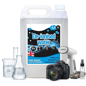 4 x 5L Deionised Water Mineral-Free Ideal For Batteries, Steam Irons & Cleaning