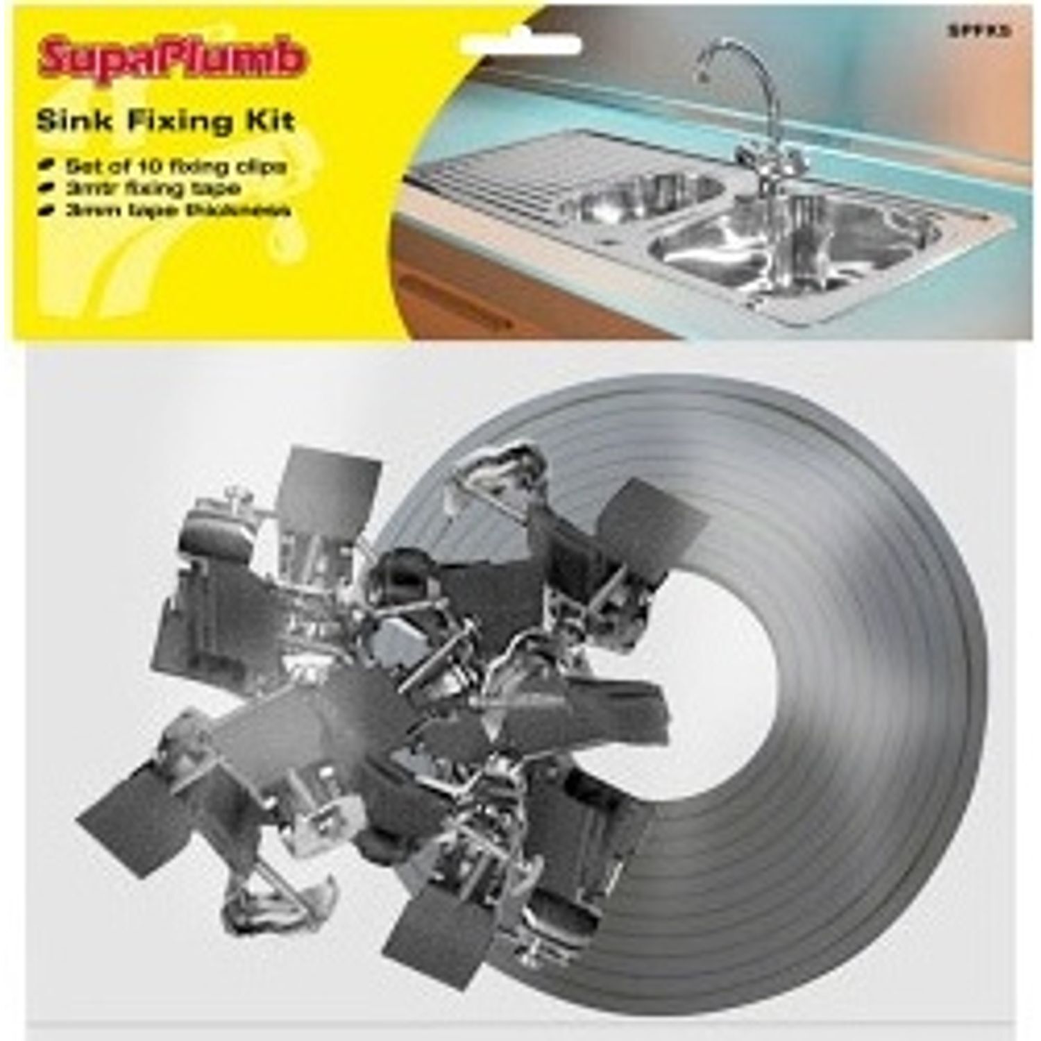Supaplumb Sink Fixing Kit - Silver