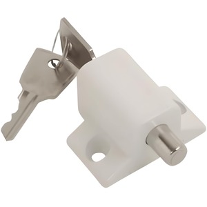 Dzina Patio Sliding Door Lock White, Pack of 1