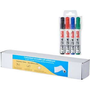 DoorBoard Self Adhesive Whiteboard Roll with Cutter & Markers