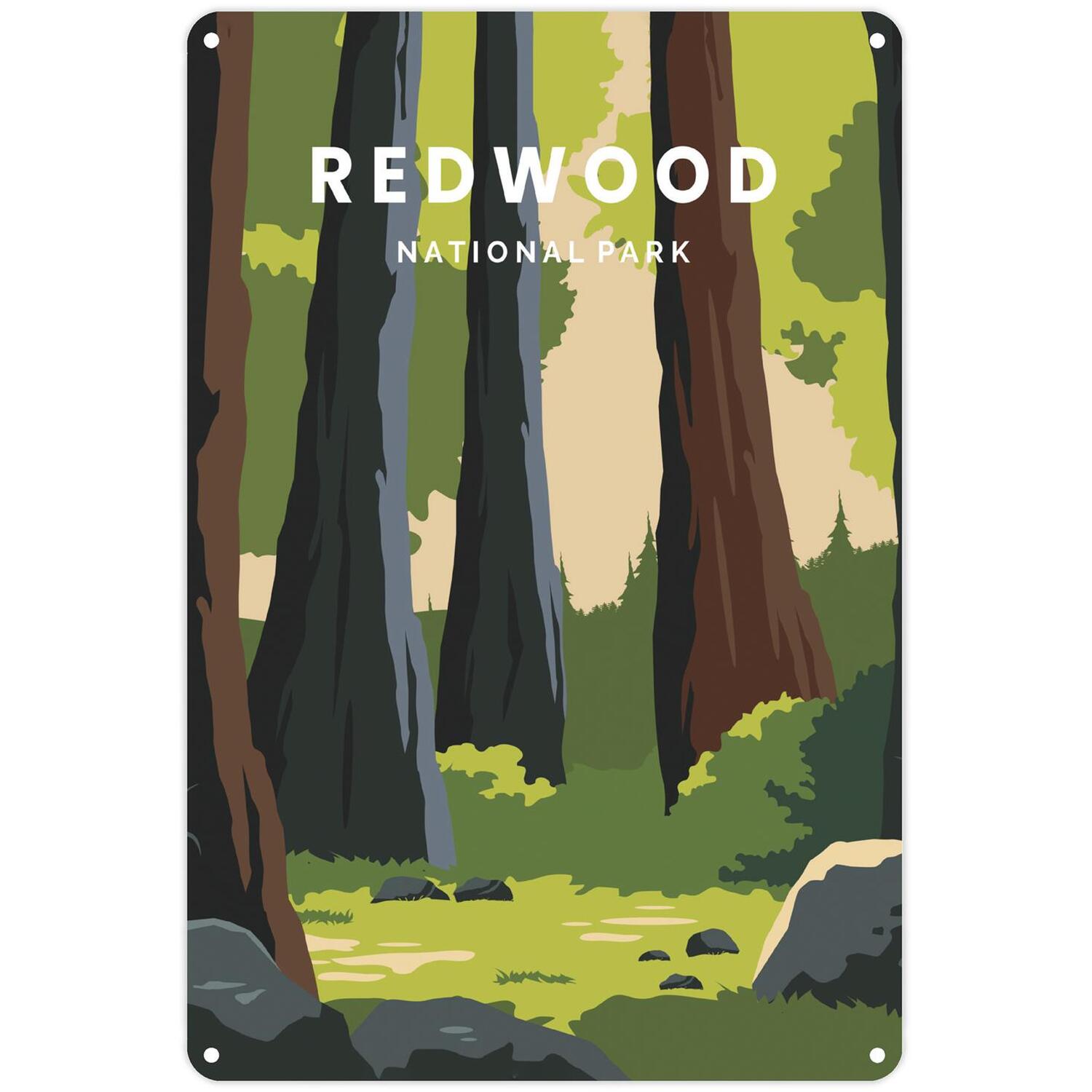 Redwood Wall Sign - California Metal Plaque Decor Souvenir Gift - Image 2