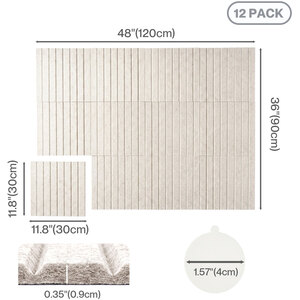 Felt Notice Board 12PCS Wall Tiles Pin Board Self Adhesive 30x30cm