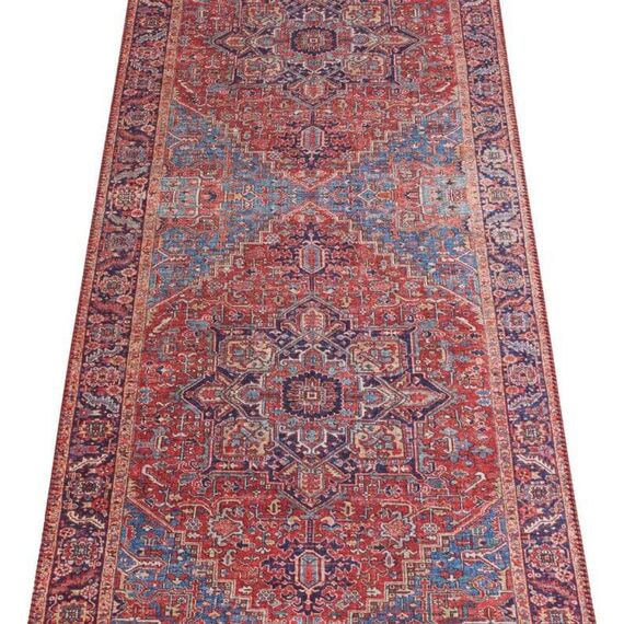 Hanse Home Oriental Amata Polyester Medallion Runner Rug Red