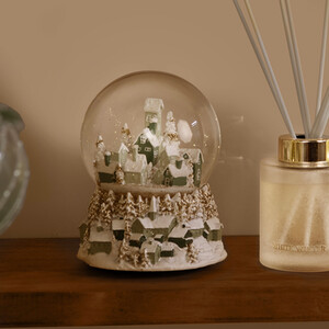 Village Scene Musical Snow Globe