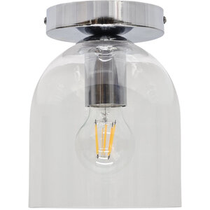 Belten Clear Glass Cloche Chrome Ceiling Light Fitting