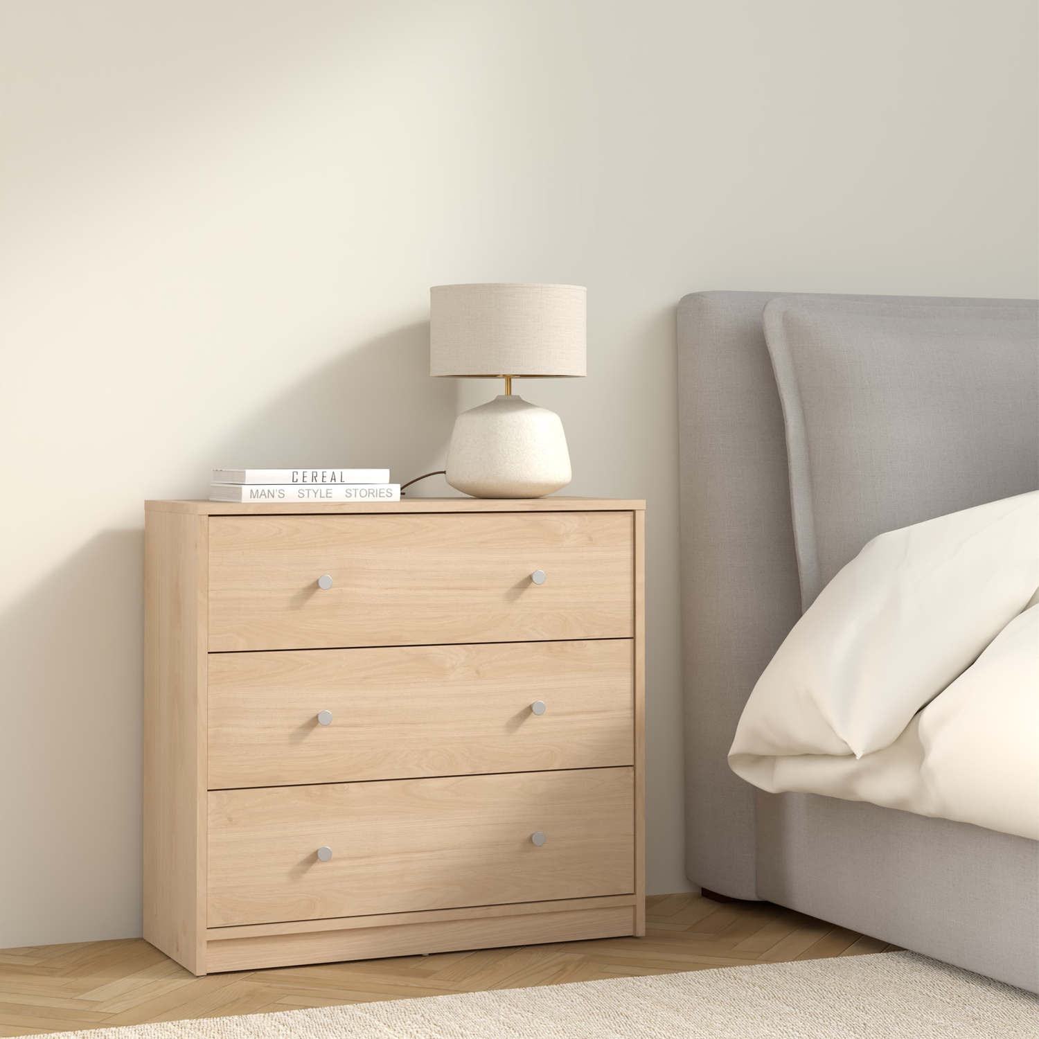 Furniture To Go May Chest Of 3 Drawers - Oak - Image 5