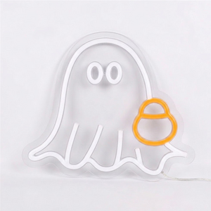 Pegdev USB Powered Ghost Neon Silhouette Light Wall Decoration