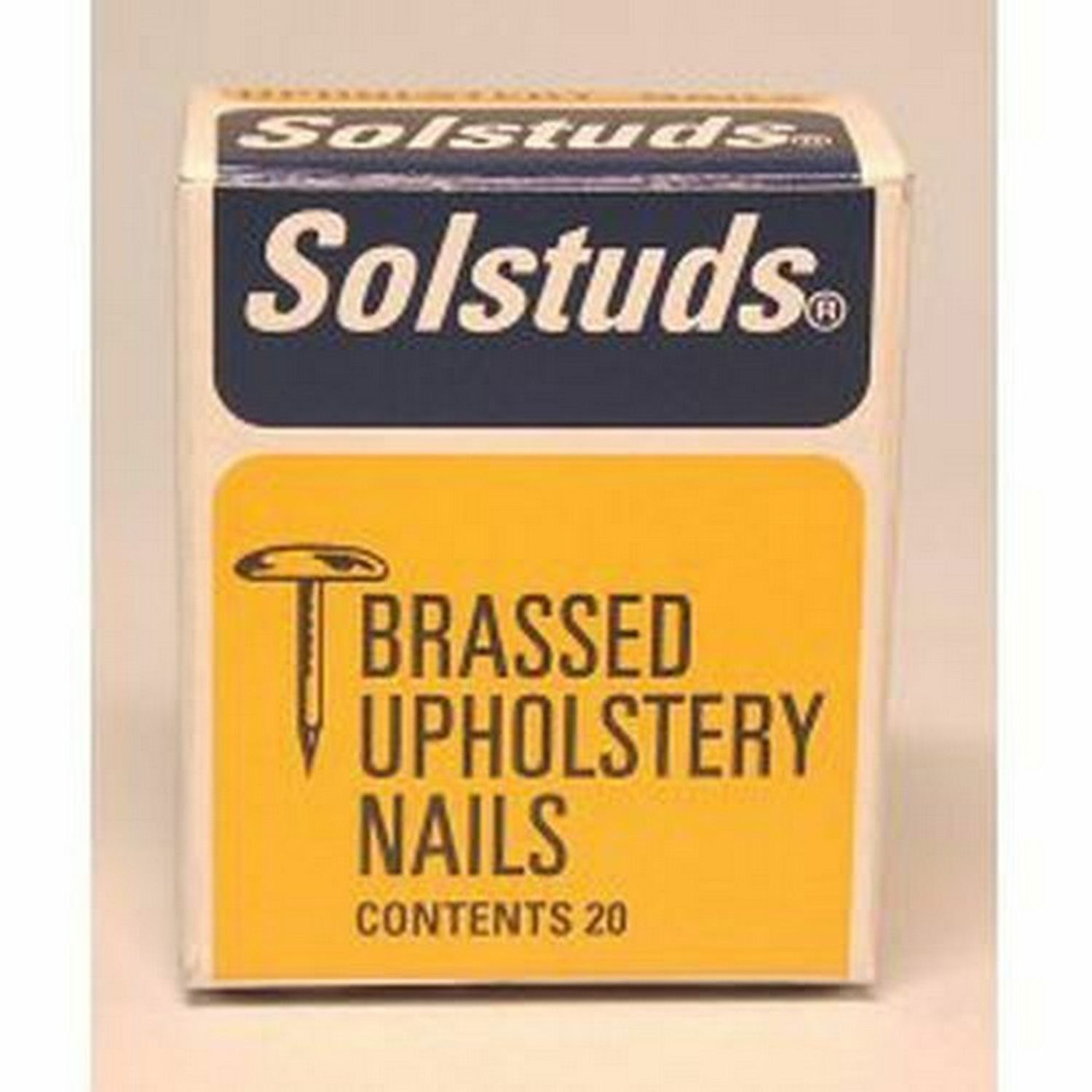 Solstuds Brass Plated Upholstery Nails (Pack Of 20) - Gold